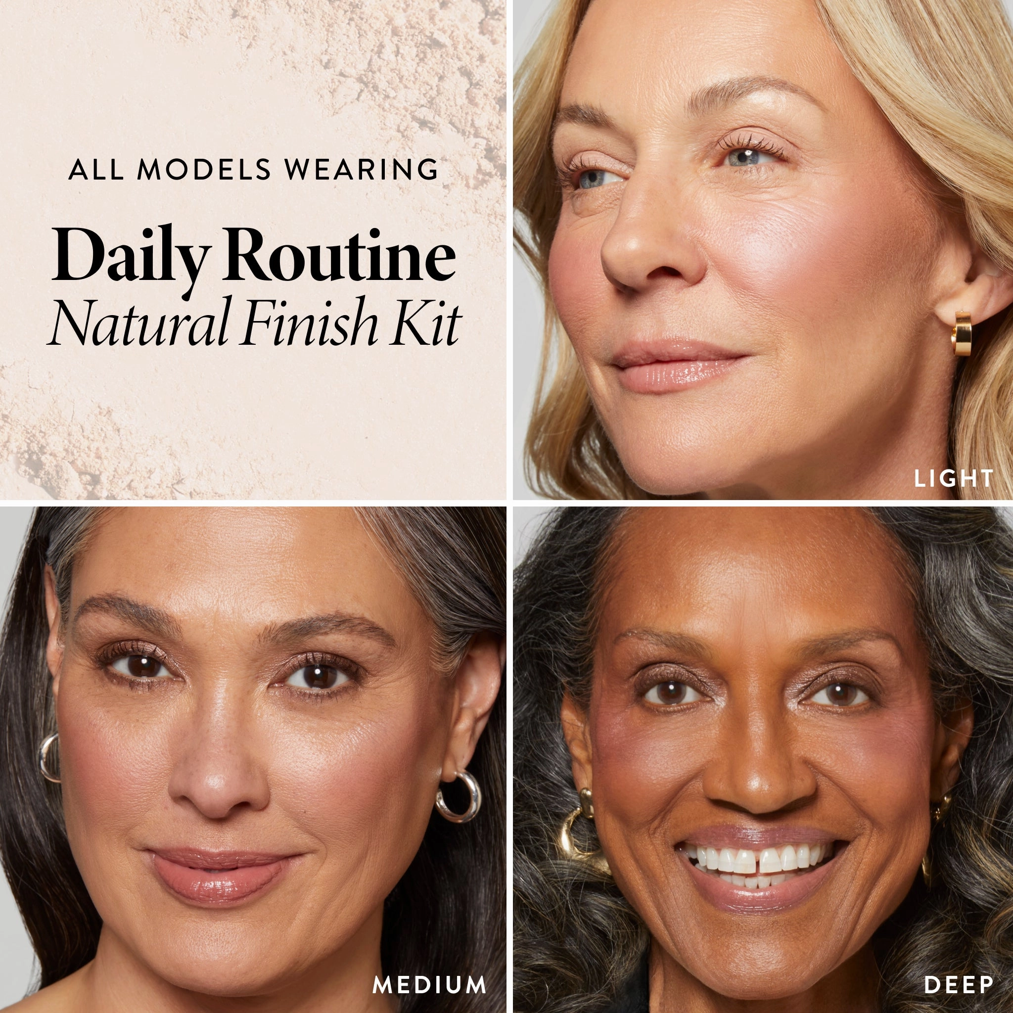 Laura's Daily Routine: Natural Finish Full Face Kit (4 PC)