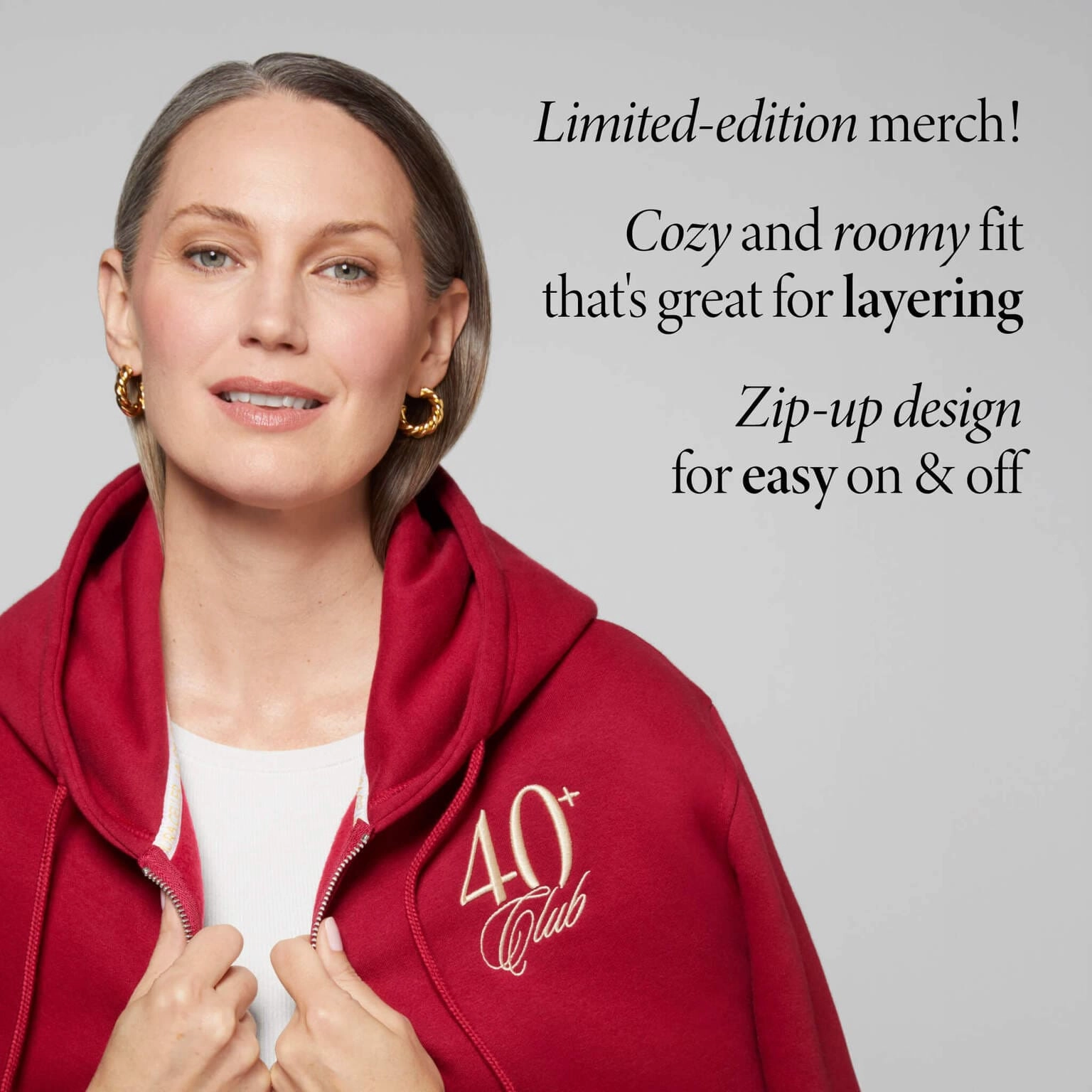The 40  Club Zip-Up Sweatshirt